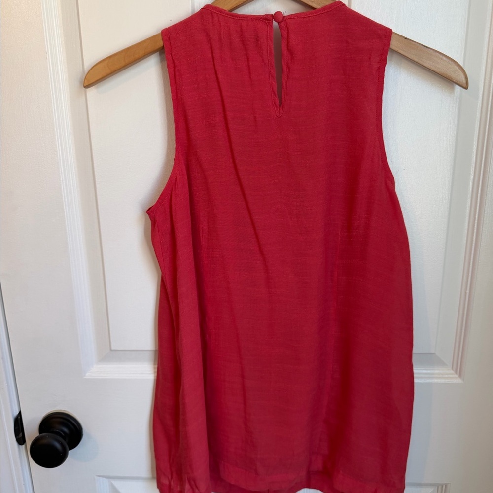 The Limited Women's Raspberry Pink Ruffle Sleeveless Blouse - Picture 5 of 9